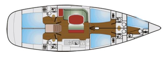 Segeln in Ligurien Innenraum Yacht